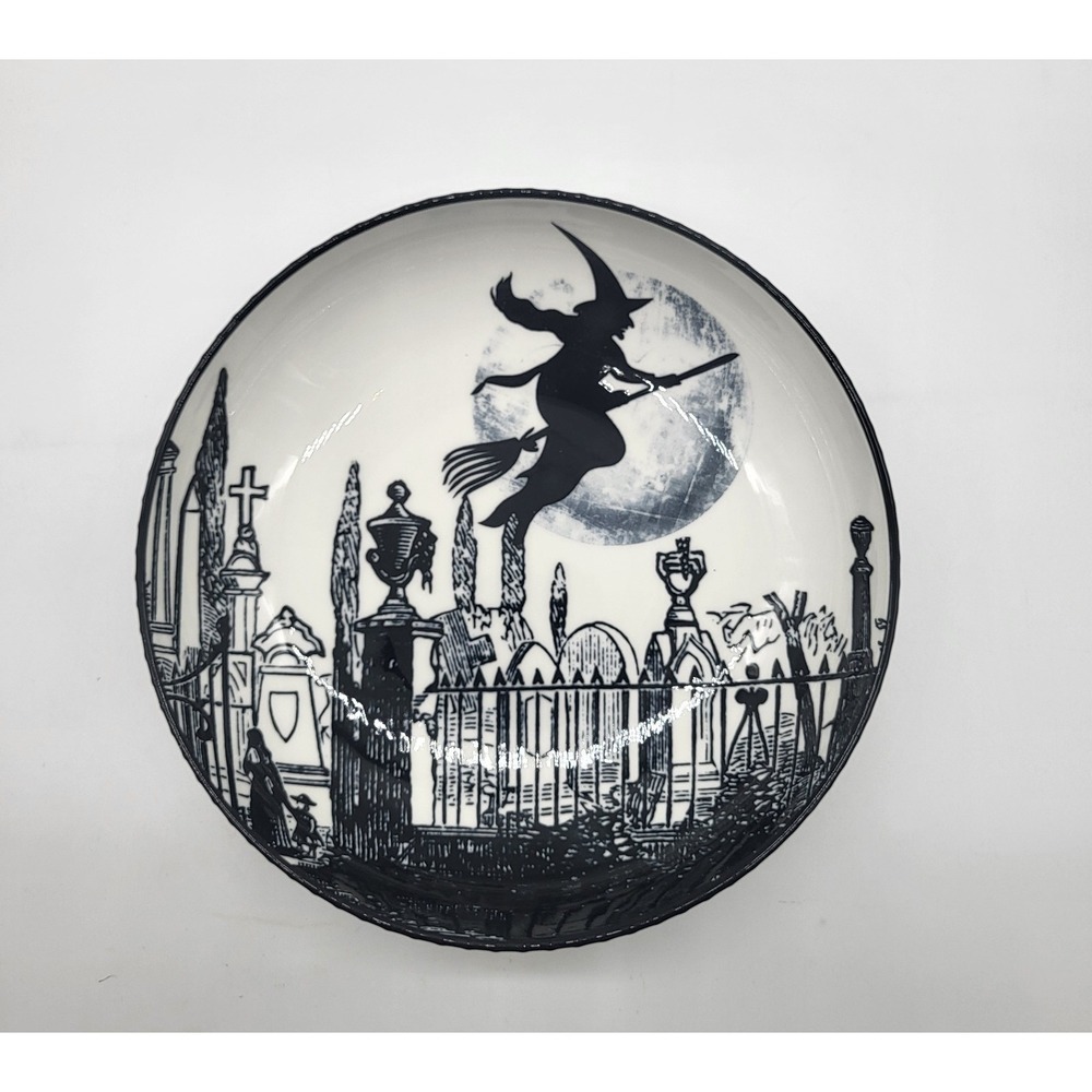 Prima Design Heather Myers Halloween Witch Graveyard Candy Serving Bowl 8.5"